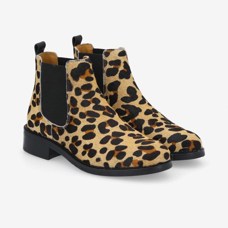 CANDIDE CHELSEA W - P.ANIMAL/NAPPA -  LEOPARD/MARRON/NOIR